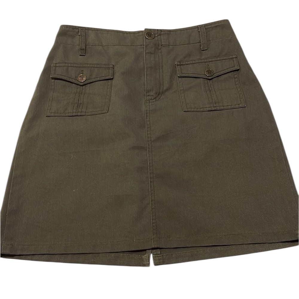 Workshopp Denim Women’s Olive Green Mini Skirt Size 8